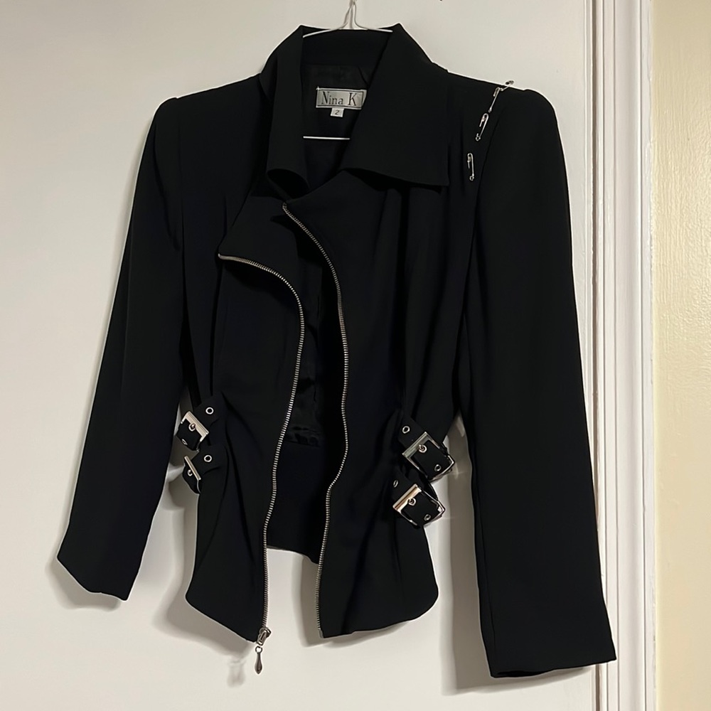 Vintage Nina K Buckle and Pins Blazer Size 2